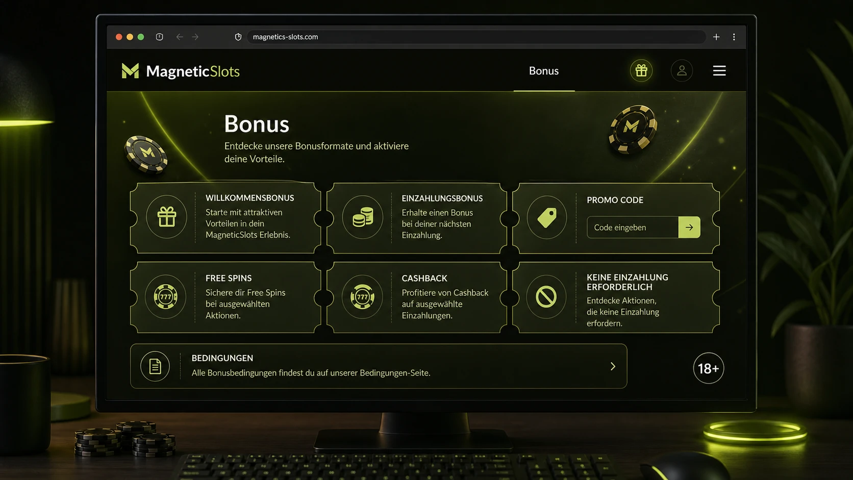 MagneticSlots Bonus: welche Aktionen möglich sein können