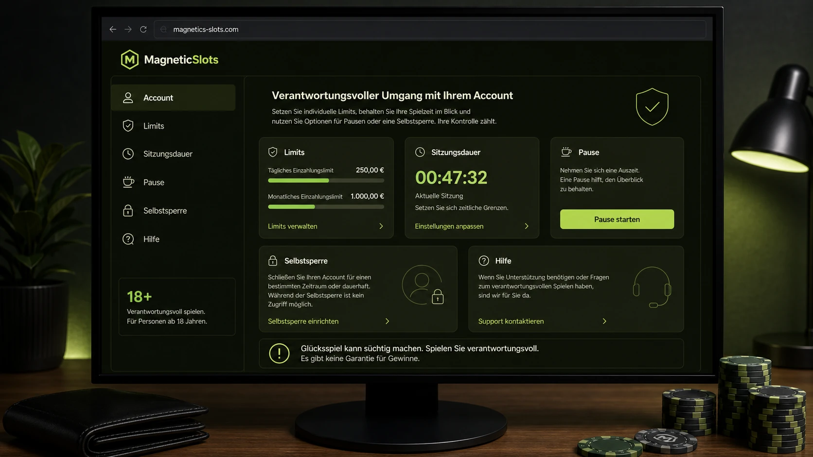 Verantwortungsvolle Account-Nutzung